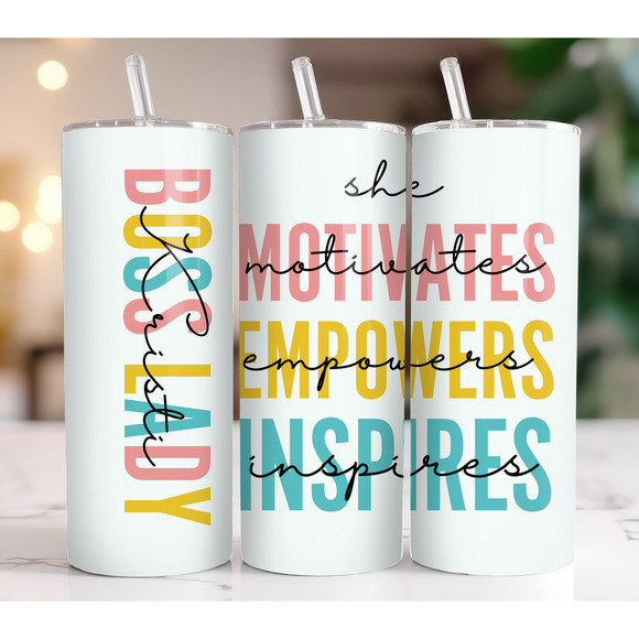 handmade Other - Boss Lady insulated metal reusable tumbler, boss babe, stainless steel, bottle